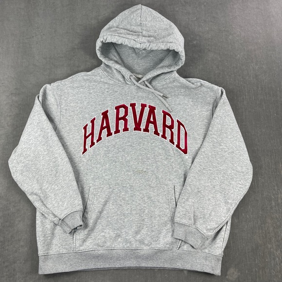 H&M Other - Harvard H&M Mens Medium Gray Hoodie Collegiate Graphic Pullover Sweatshirt